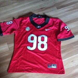 Nike Red and Black Blankenship  Mesh Football Jersey